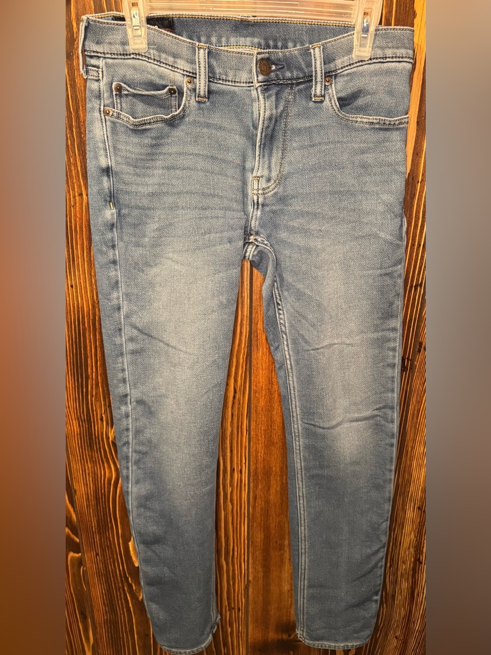 Hollister Men's Skinny Jeans in Light Blue Wash Denim Size 30